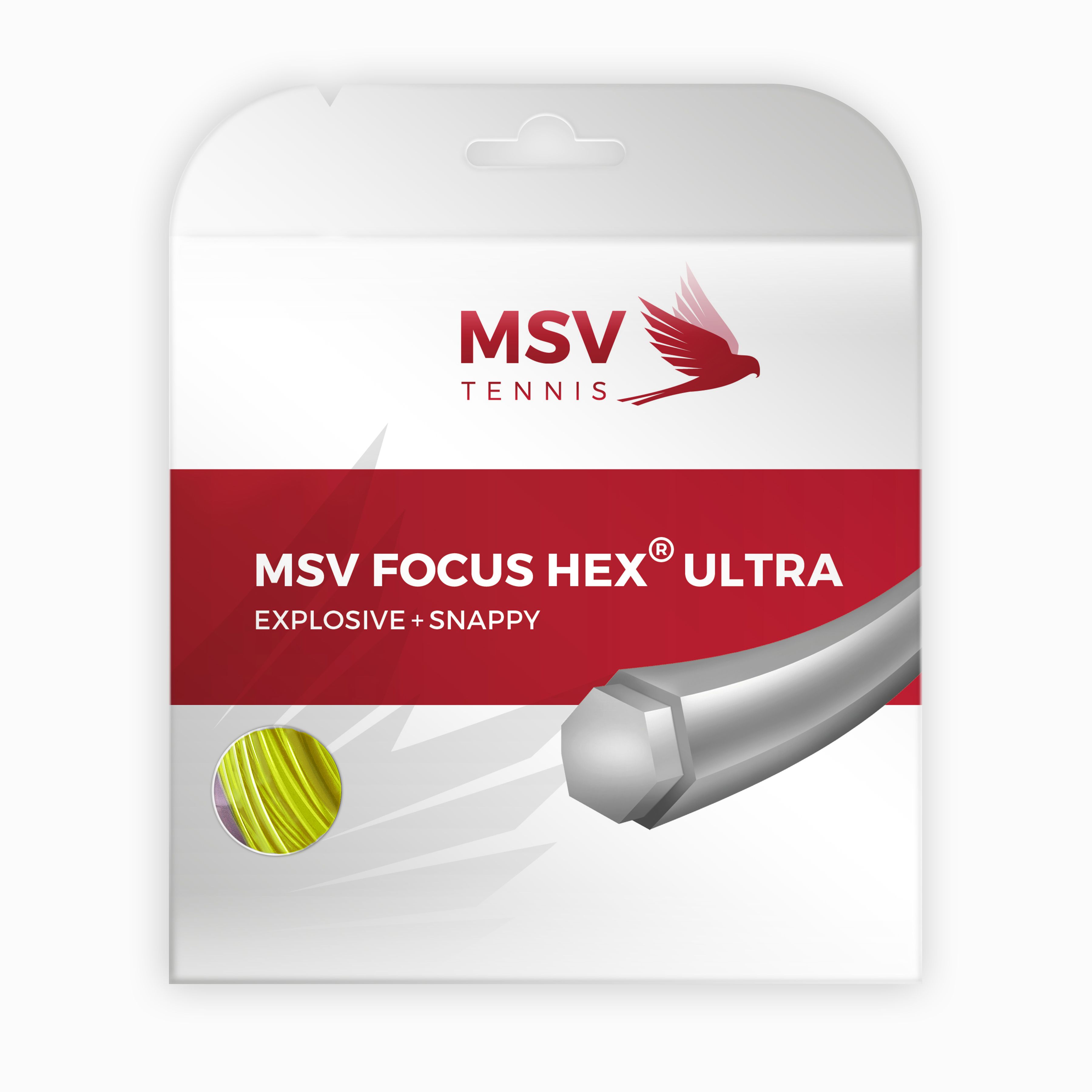 MSV Focus HEX® Ultra Tennissaite 12m 1,20mm neon gelb